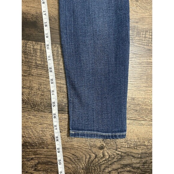 7 For All Mankind Jeans Women 25‎ The Ankle Skinny Distressed Blue Stretch Denim - Picture 6 of 10